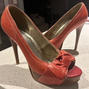 Gabriella Rocha Red Leather High Heels
